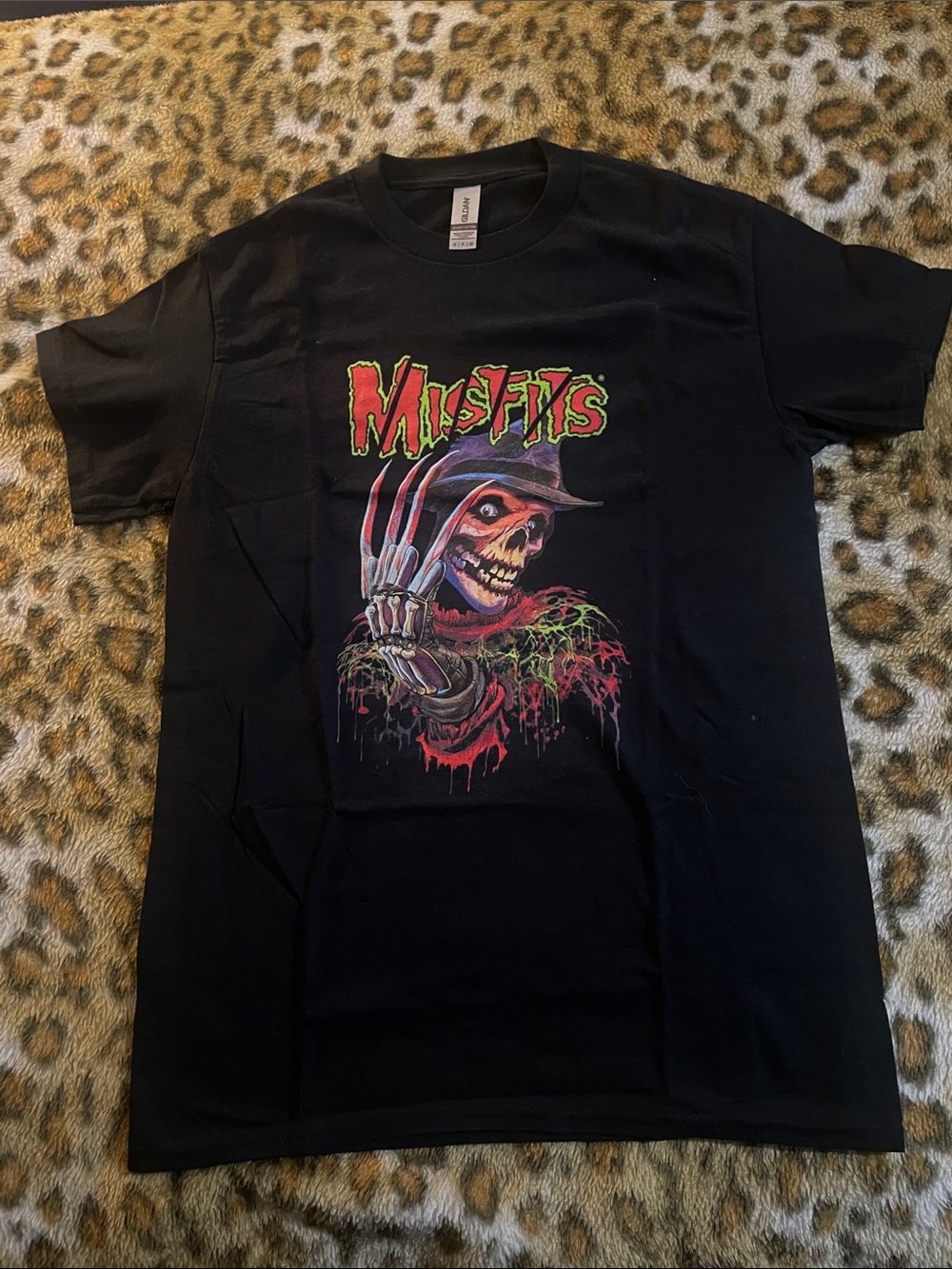 Gildan Black Heavy Cotton T‑Shirt with The Crimson Ghost As Mr Krueger